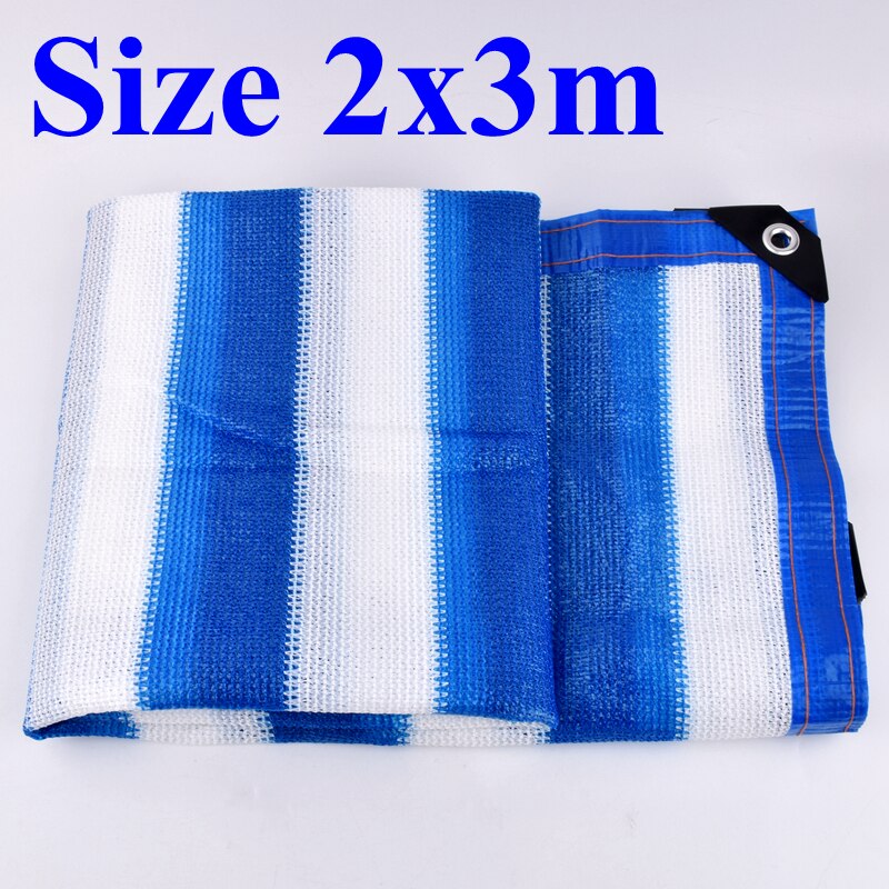 Blue-White Anti-UV Sunshade Net Privacy Safety Net Shading Net Outdoor Swimming Pool Awning Pet House Sun Shade Rate 95~90%: 2x3m