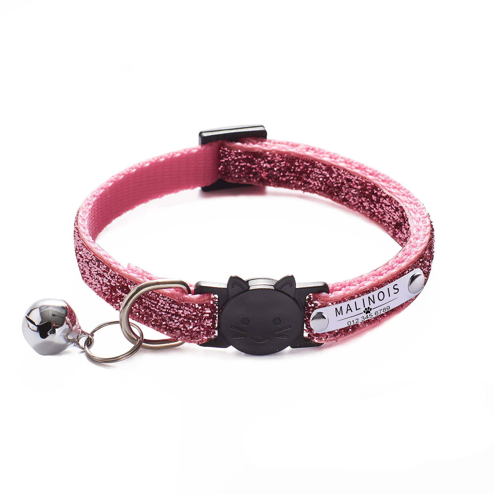 Collar brillante para gato, correa ajustable para el cuello, accesorios para mascotas, letras personalizadas perros mascotas collar perro arnes perro arnes perro pequeño mascotas perros accesorios collar para perro sum