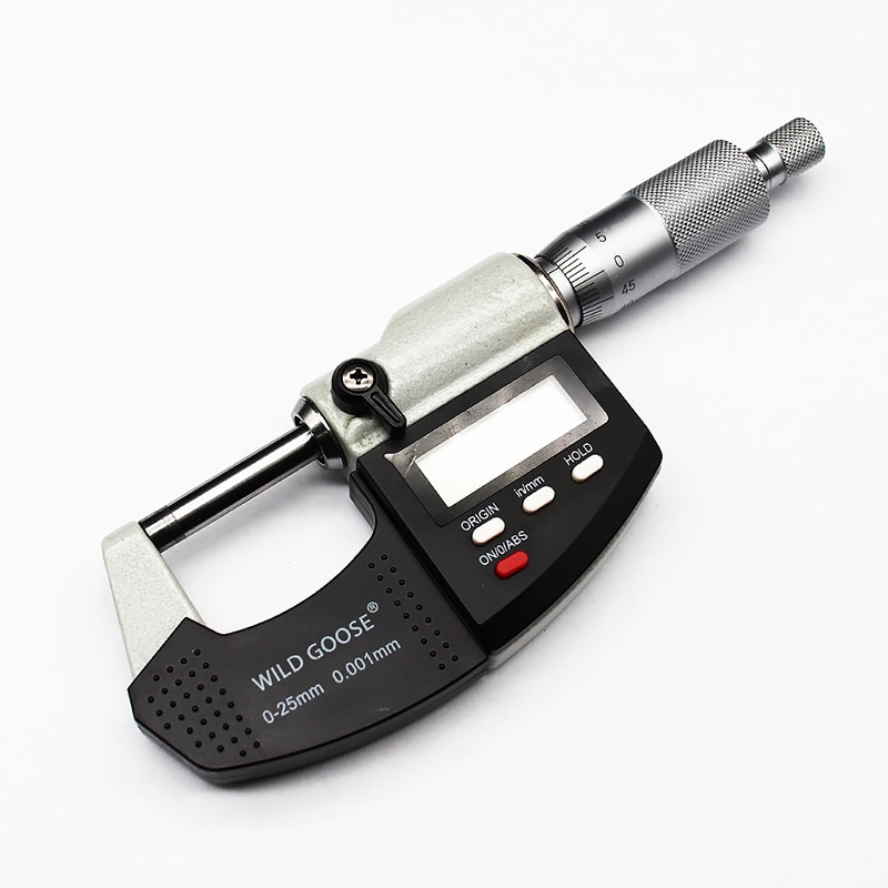 0-25 mm Electronic Outside Micrometers 0.001mm with Extra Large LCD Screen Digital Micrometer Electronic Digital Measure Tools