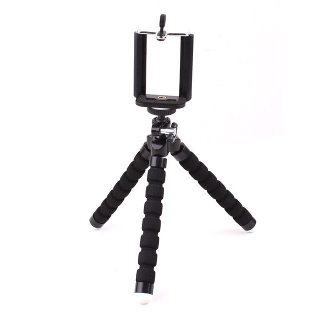 Mini Flexible Sponge Octopus Tripod for iPhone Huawei Mobile Phone Smartphone Tripod for Gopro 9 8 7 5 Osmo Camera: Blauw