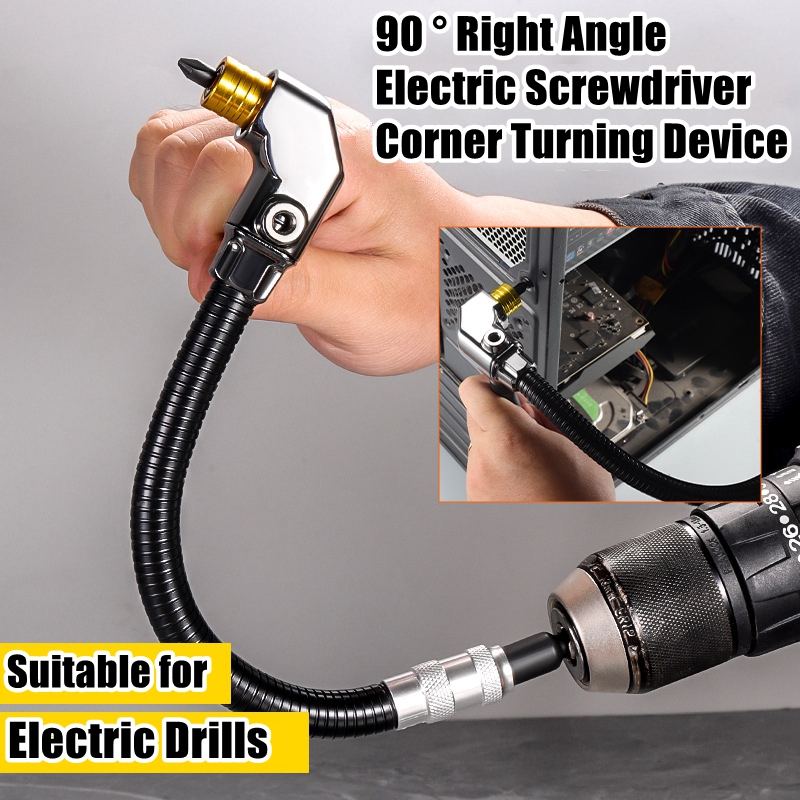 90/105 Degree Angle Electric Corner Turner, Electric Screwdriver Hardware Tool Accessories, Elbow Universa Flexible Shaft