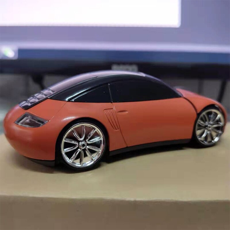 2.4Ghz wireless optical 2.4G mouse car styling mouse with USB Bluetooth receiving wireless mouse for PC laptop mouse wireless: Orange