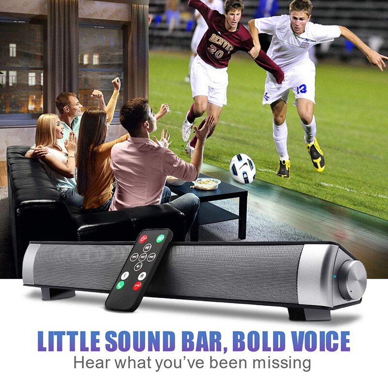 Bluetooth Sound Bar 15.7 "Draagbare Draadloze Luidsprekers voor Home Theater Surround Sound met Ingebouwde Subwoofers voor TV/PC /telefoons