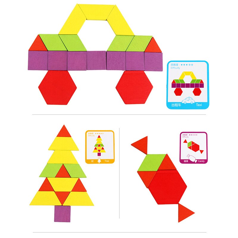 Kinderen Puzzel Set Kleurrijke Baby Onderwijs Houten Speelgoed Kinderen Leren Ontwikkeling Speelgoed 155 Blokken