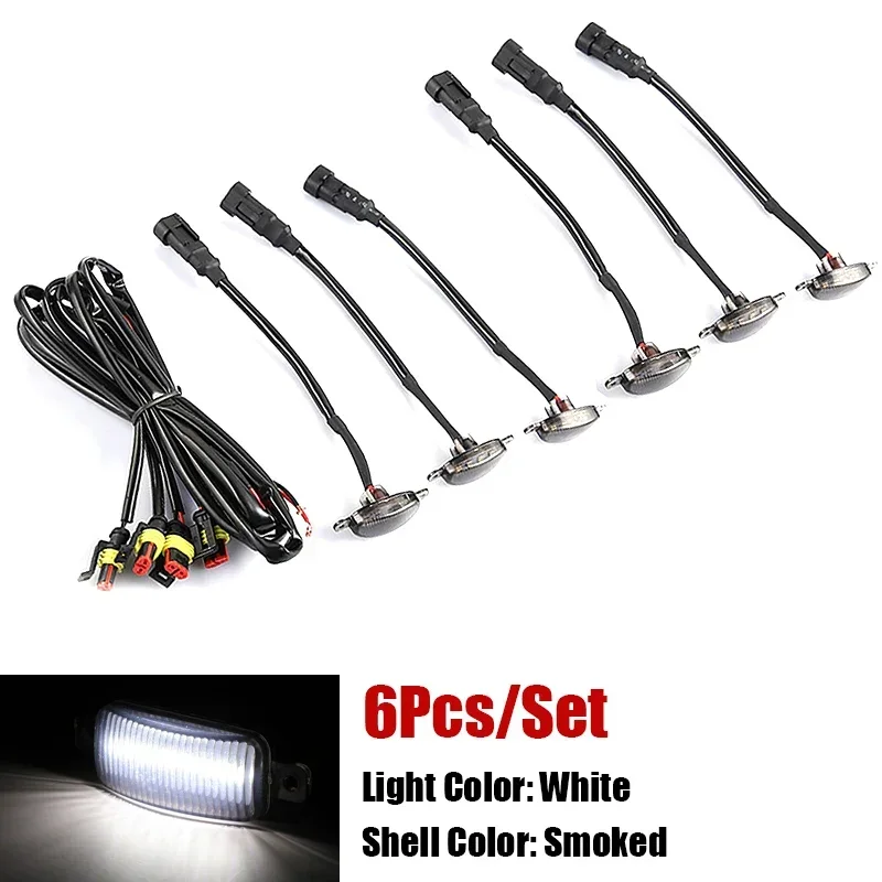 Luces LED universales para coche, luces LED delanteras para parrilla con arnés, lámpara de ojo de águila para camioneta todoterreno, SUV, Ford, Toyota, accesorios para coche: Azul