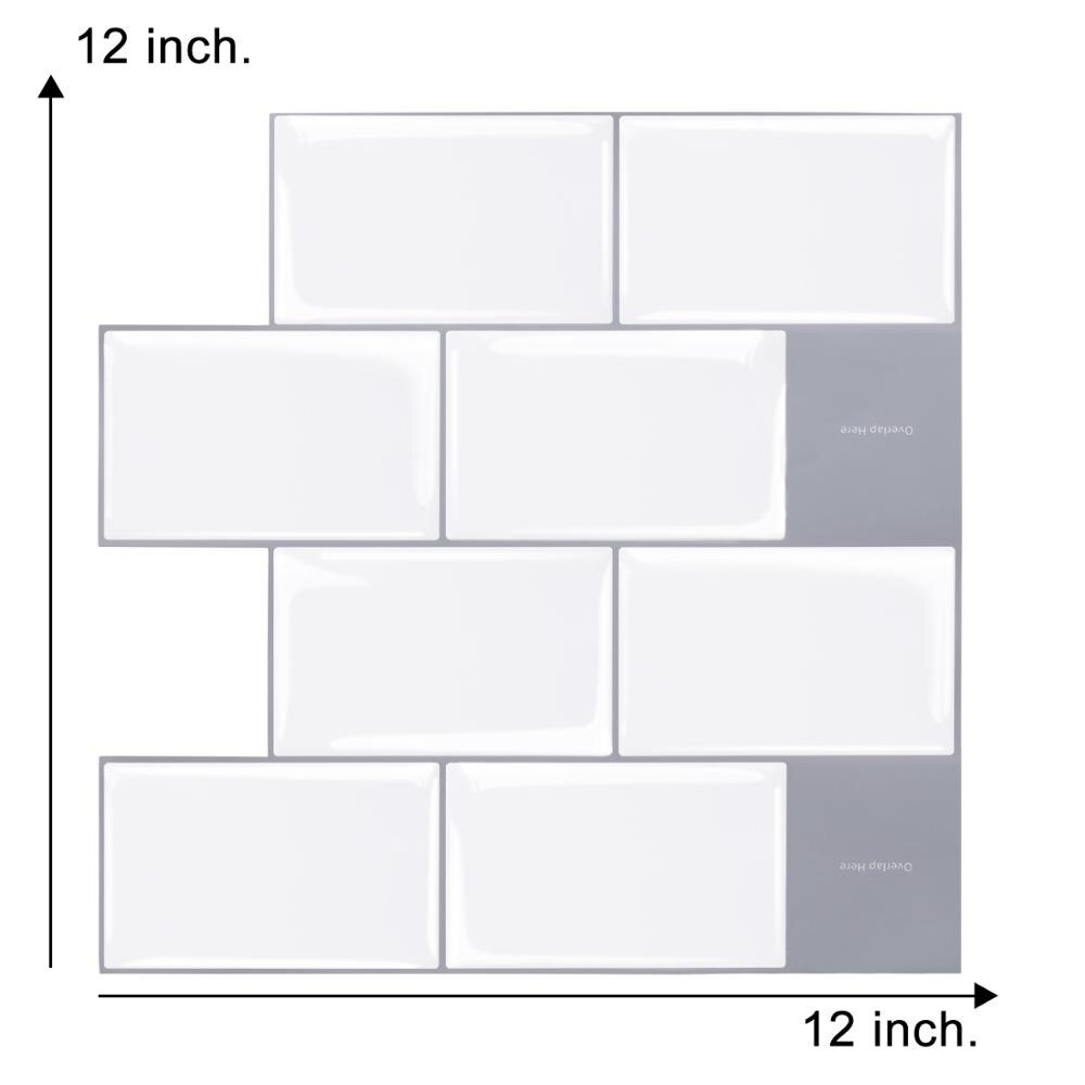 EasyTiles Peel And Stick Kitchen Splash Plate Tile, Household Waterproof And Antibacterial Self-Adhesive Wall Tiles-1 Sheet