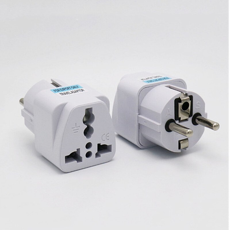 1Pc Eu Plug Adapter Ac 250V 10A Eu Power Universele Ons Conversie Europa Stekker Converter Socket Reizen stopcontact Adapter