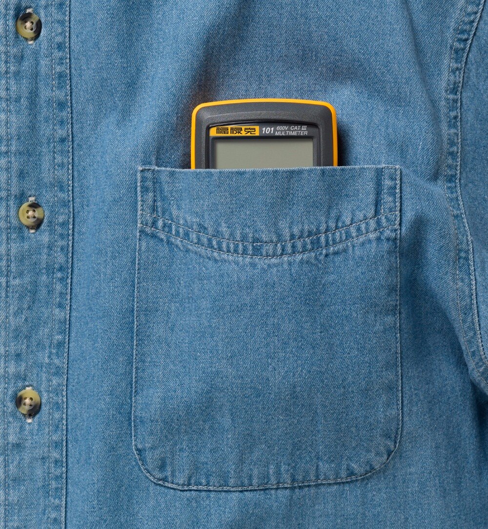 Fluke-Mini multímetro Digital de bolsillo para AC/DC, 101, básico, tamaño de Palma, rango automático, capacitancia de resistencia de voltaje