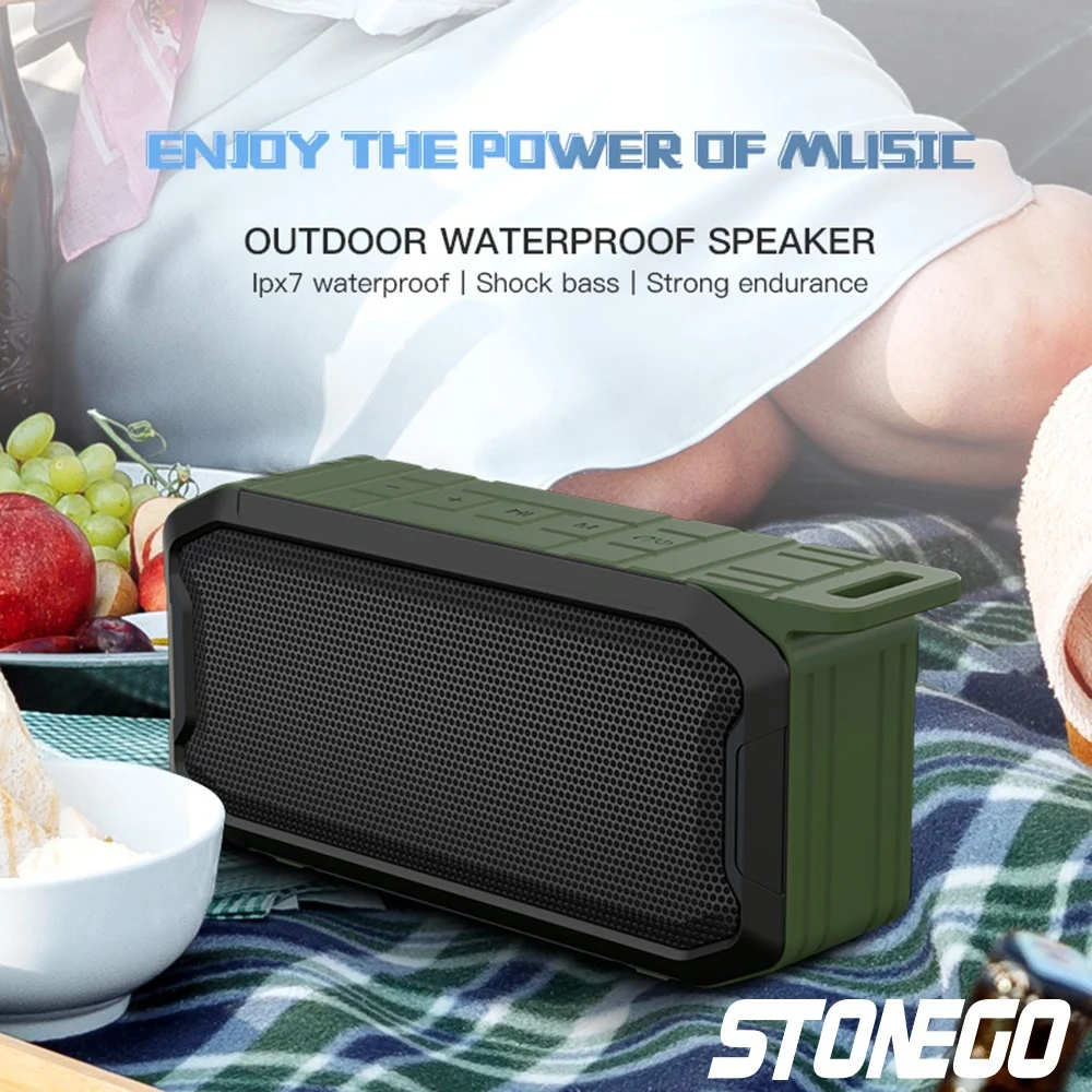 Przenośny głośnik Bluetooth na zewnątrz Subwoofer o dużej mocy Wodoodporny bezprzewodowy odtwarzacz muzyczny Obsługa karty AUX TF