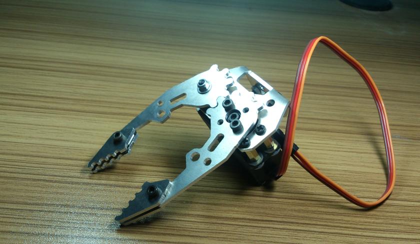 Small Metal Robot Claw Robotic Gripper Mechanical Arm Clamp with 180 Degree Servos for Arduino DIY Project STEM Toy Parts