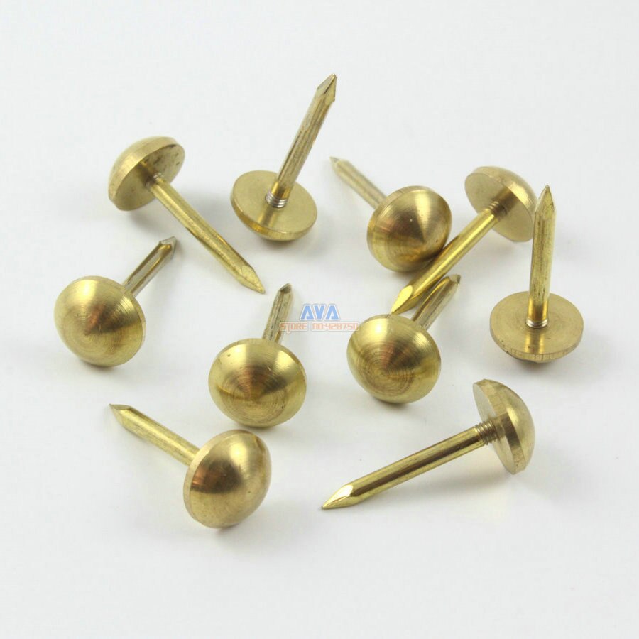 20 Pieces Solid Brass Upholstery Tacks Nails 12x27mm