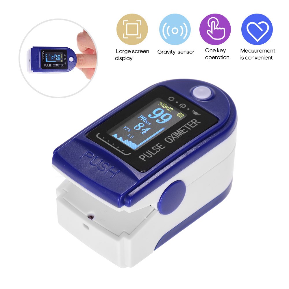 Mini Vingertop Pulse Oximeter Polsslag Bloedzuurstofverzadiging Monitor Oximetro Tft Lcd-scherm Voor Thuisgebruik
