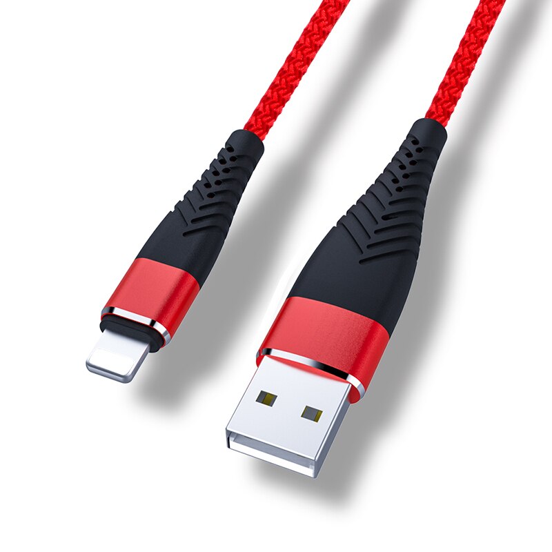 20cm 1m 2m 3m Data USB Charger Cable For iPhone X Xs Max XR 6 s 6s 7 8 Plus 5 5s SE iPad iOS Fast Charging Origin Long Wire Cord: Red / 20cm