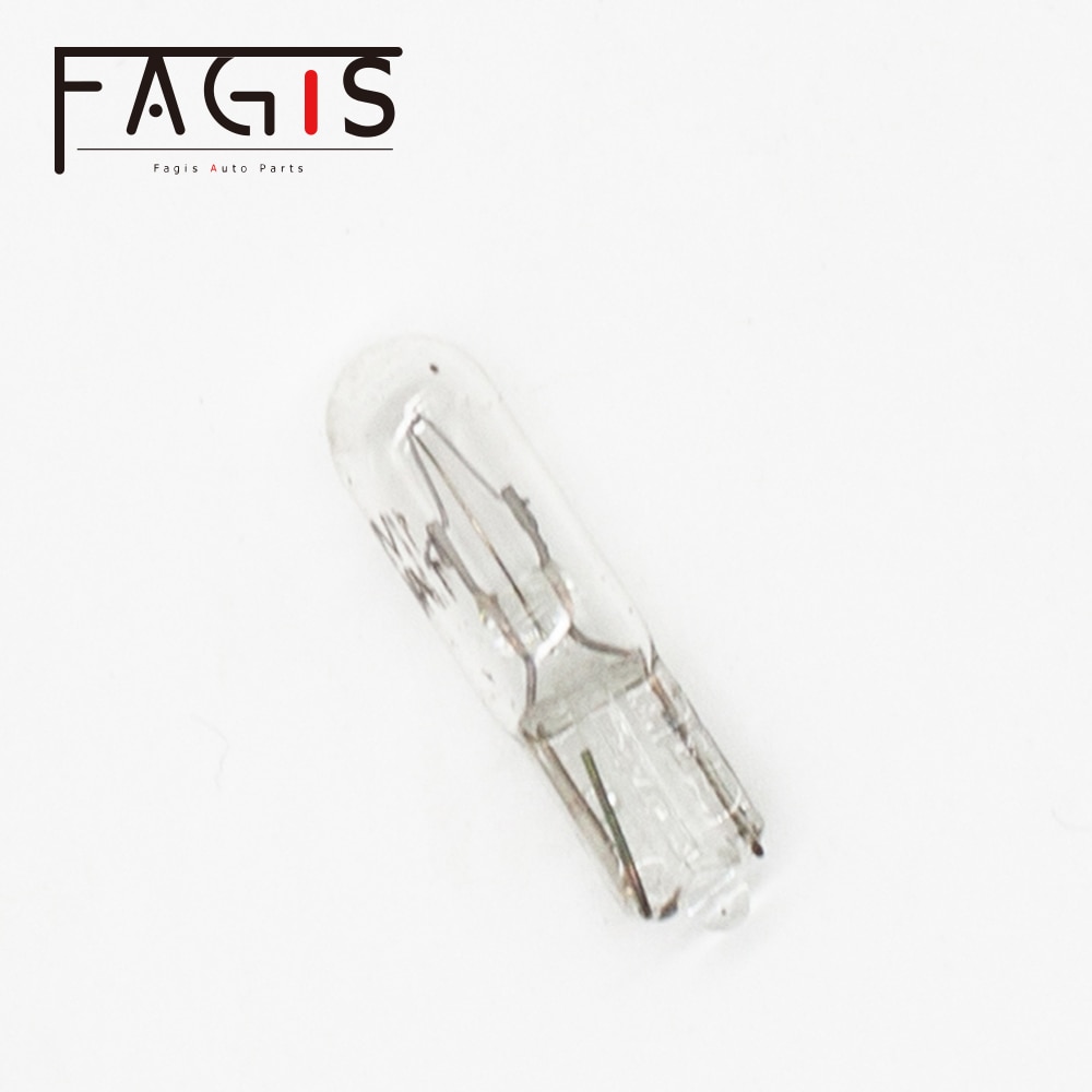 Fagis 10 stk  t5 286 12v 1.2w varmhvid bilindvendige lys auto kile instrumentbræt lamper halogenpærer