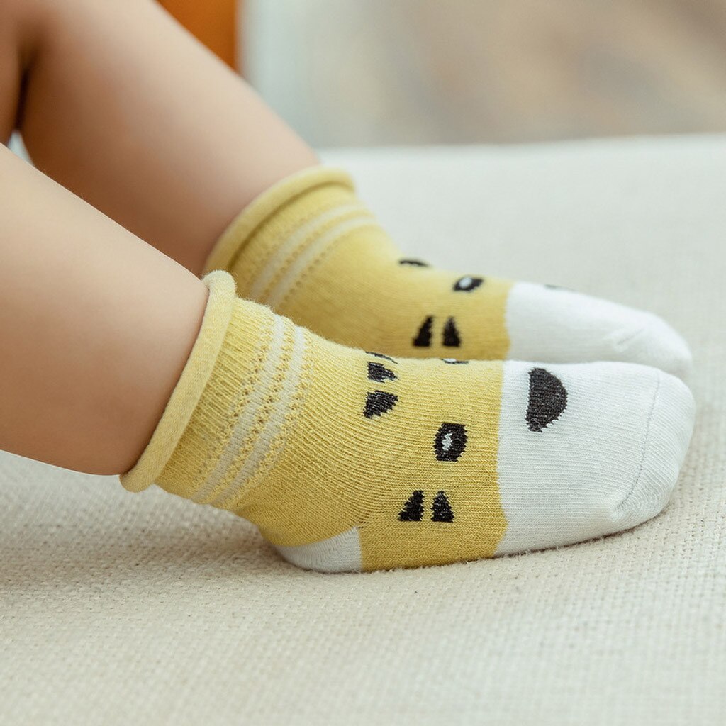 Kids Baby Baby Jongens Meisjes Sokken Ademend Cartoon Dieren Print Anti-Slip Sokken Pasgeboren Peuter Leuke Meias Infantil