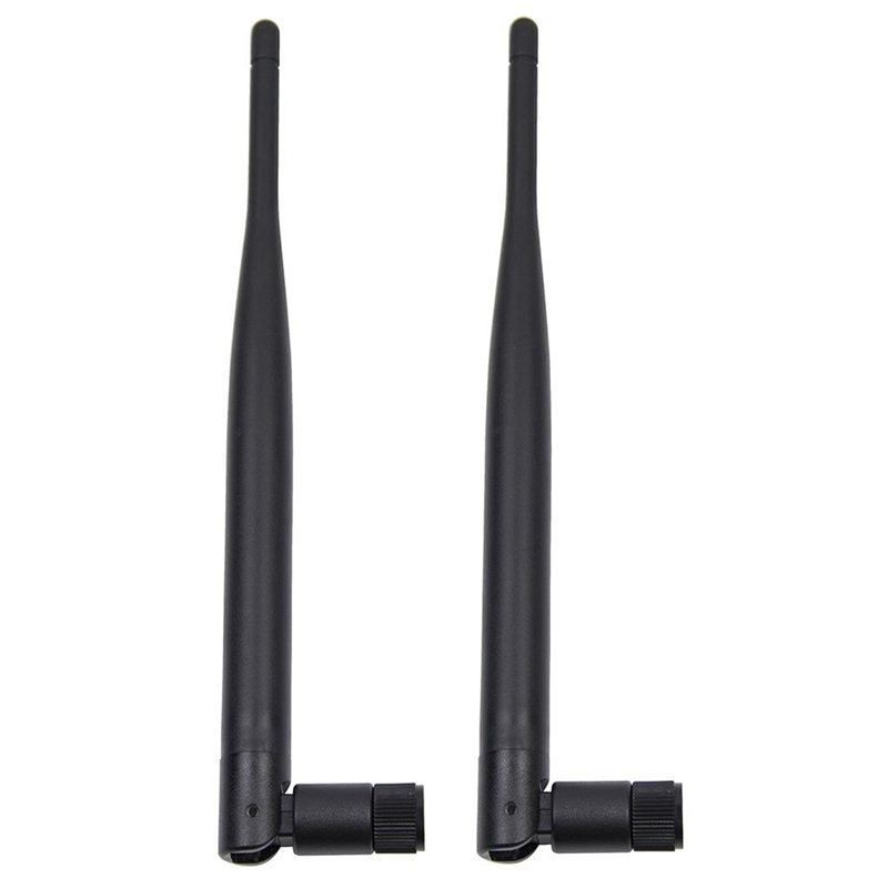 2 x 6dBi 2.4GHz 5GHz Dual Band WiFi RP-SMA Antenne + 2x35 cm U. fl/IPEX Kabel