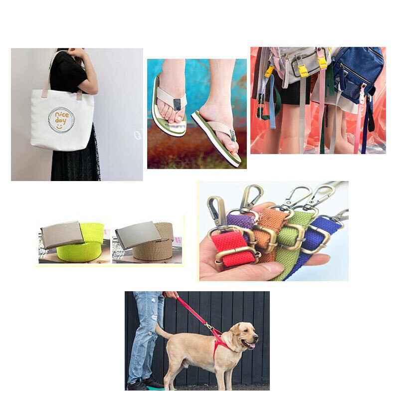 5 Yards 3/4 "Polyester/Katoenen Canvas Lint Singels 20Mm Riem Tas Knapzak Handtas Strap Naaien Accessoires Zwart wit Rood Grijs