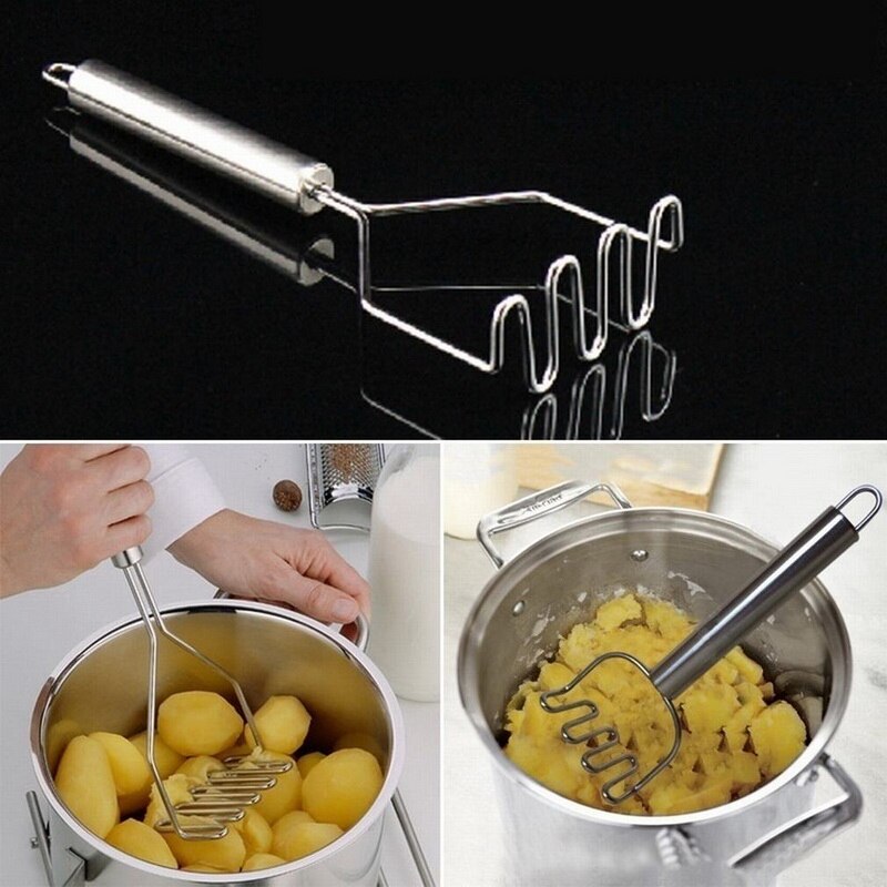 1PC Stainless Steel Ricers Potatoes Mud Pressure Mud Machine Potato Masher Ricer Fruit Vegetable Tools Kitchen Gadgets