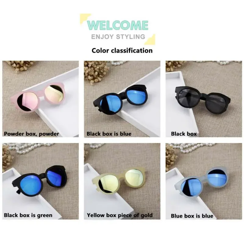 MOONBIFFY 2023 gafas de sol para niños y niñas, lentes brillantes, protección UV400, gafas de sol encantadoras para bebés de 2 a 8 años, novedad