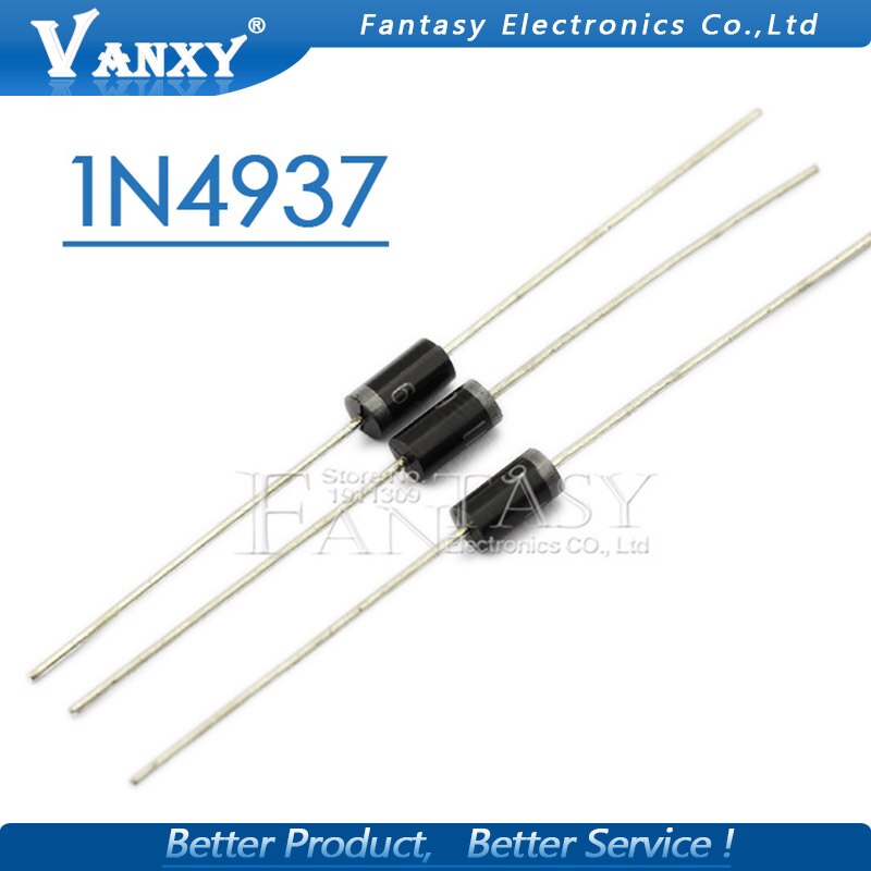 100PCS IN4937 1N4937 DO-41 Fast Switching Rectifier Diode 1A 600V