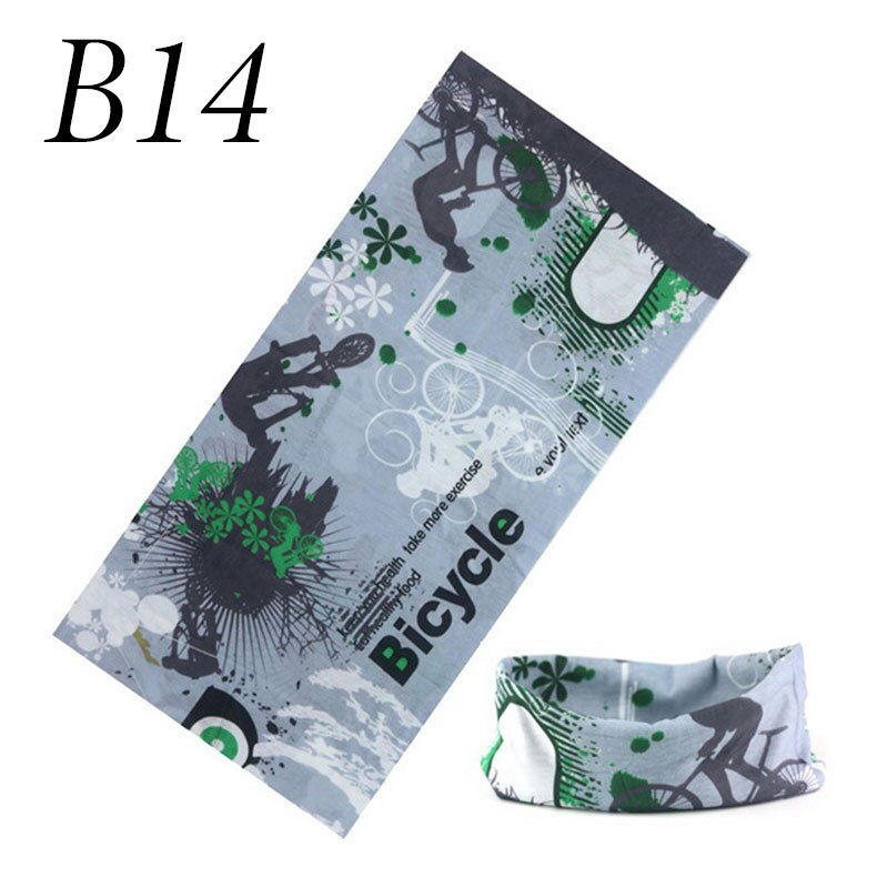 Multifunksjon sport magisk skjerf pustende mtb terrengsykkel fiske ansiktsmaske tube skjerf vindtett sykkel vandring bandana: B14