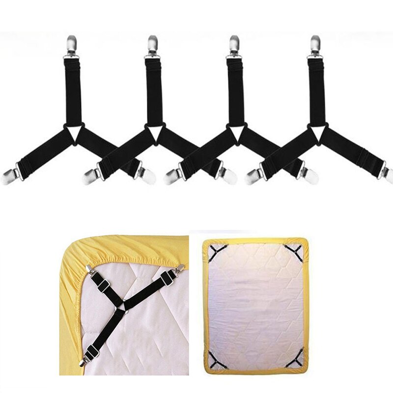 4x Lakenspanners - Verstelbare Elastische Banden voor Matrashoes Clips