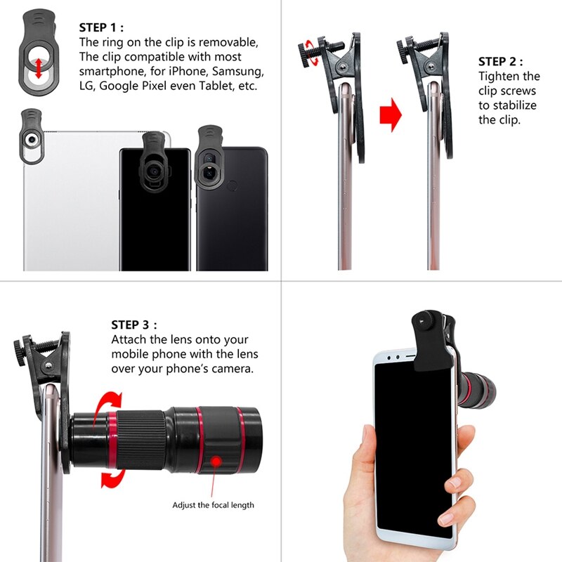 20X Mobiele Telescoop Hd Lange Afstand 20X Tele Camera Lens