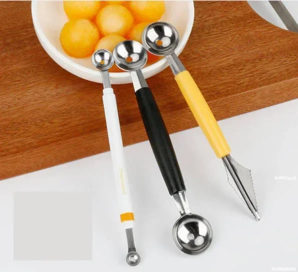 Mini Apple Ball Digger Melon Spoon Ice Cream Dig Scoop Double-end Cooking Tool Kitchen DIY Accessories Gadgets