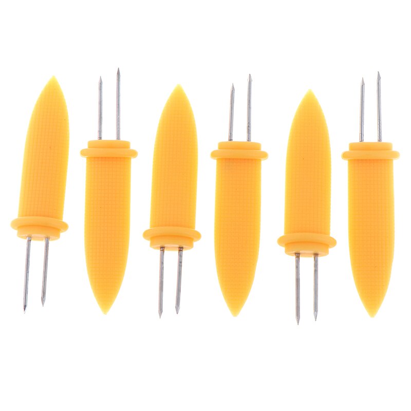 6PCS Corn On The Cob Holders Stainless Steel BBQ Prongs Skewers Forks Party kichen accessories kichen tool