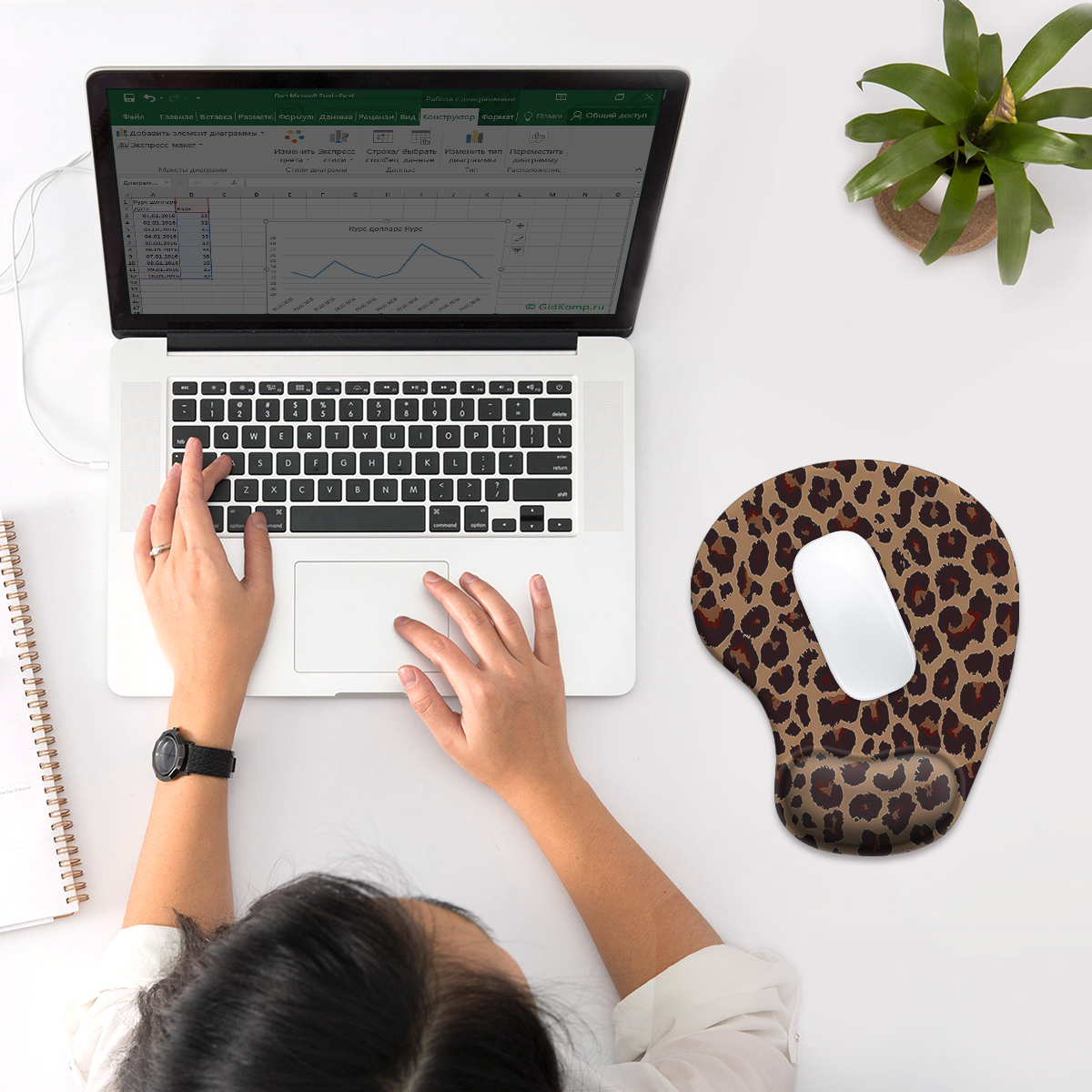 Luipaardprint & Landschap Serie Pols Muismat Ergonomisch Zacht Antislip Polssteun Ondersteuning Mat Computer Muismat voor Kantoor PC