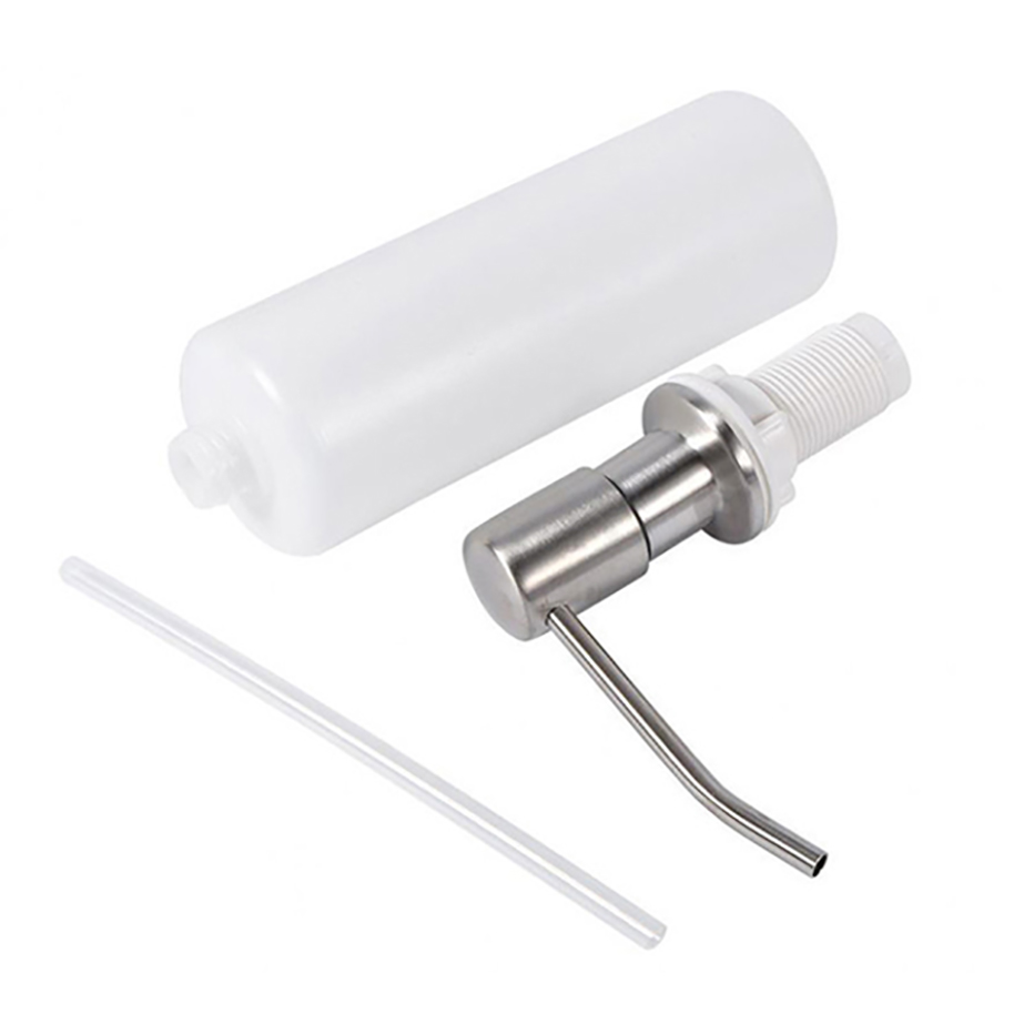 500 ml Küche Spülmittel Spülbecken Seife Pumpspender Edelstahl Eingebautes Waschmittel Geschirrspülmittel Behälter