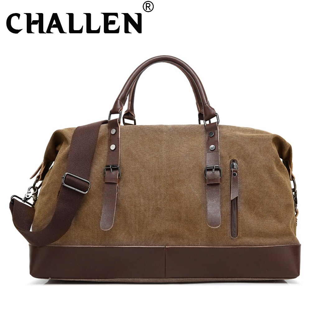 Mannen Mode Crossbody Tas Jongen Casual Canvas Multifunctionele Messenger Bag Reizen Schoudertas Voor Mannen Reistas B44-80: coffee