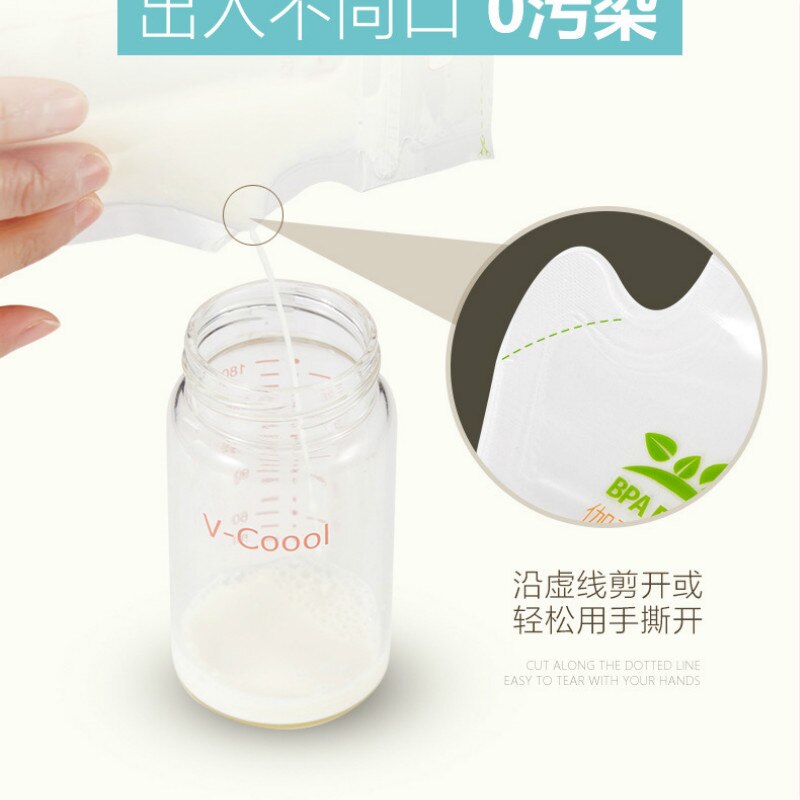 Sacs de stockage de lait maternel pour bébé 30 pièces/paquet 180ml avec Double étanchéité garder le lait maternel frais sans BPA sacs de lait maternel BNA077