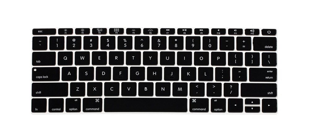 For Apple Macbook Pro 13" Inch Keyboard Skin Cover Protector Us Version A1708 (No Touch Bar) For Mac Book Pro 13.3 1708: black