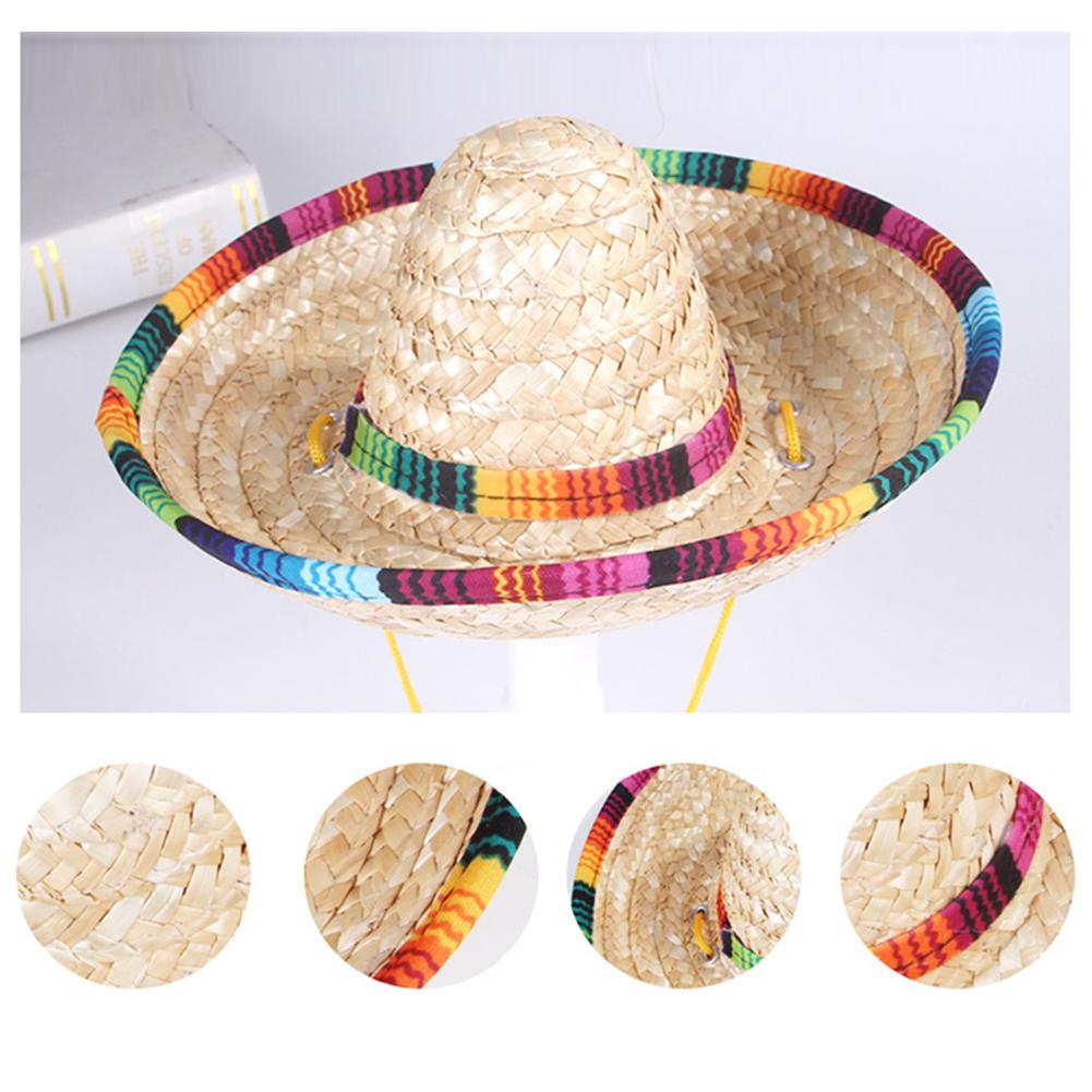 Kreatywne mini psy domowe słomkowy kapelusz sombrero kot niedz kapelusz impreza na plaży kapelusze słomkowe szczenięta w stylu hawajskim kapelusz psy koty akcesoria