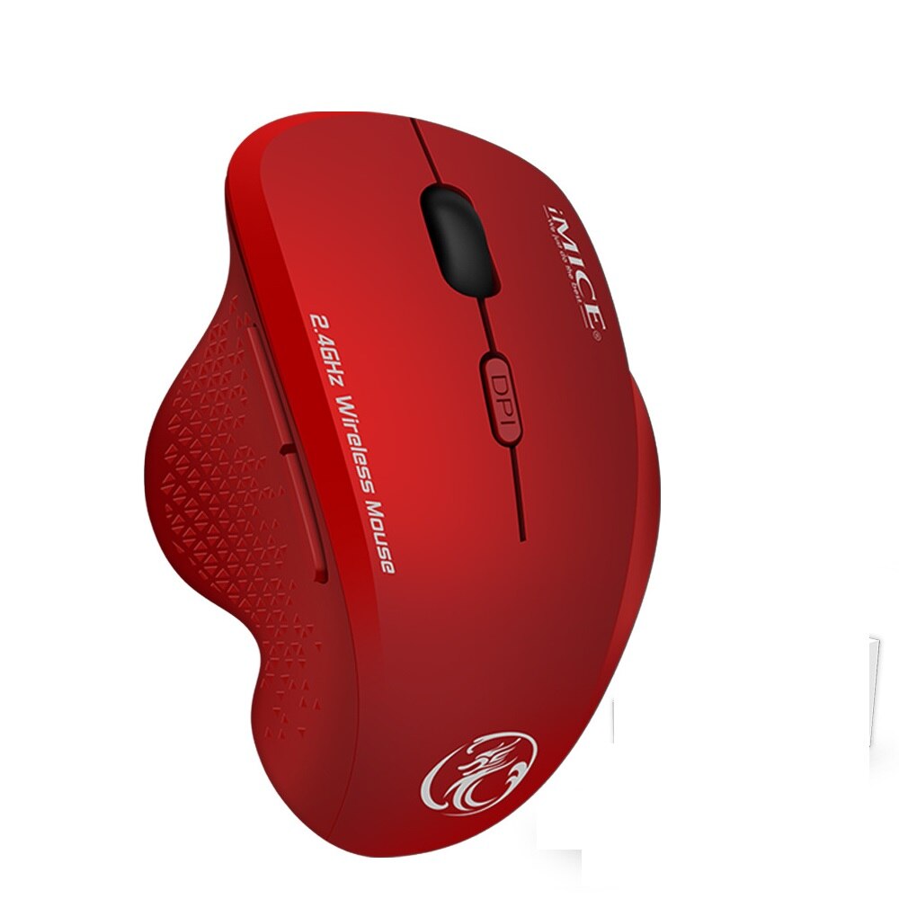 1600dpi 2.4GHZComputer Mouse piccolo Mouse da gioco portatile Business Office Mouse Mouse ottico Wireless Mouse moda per Laptop: Red