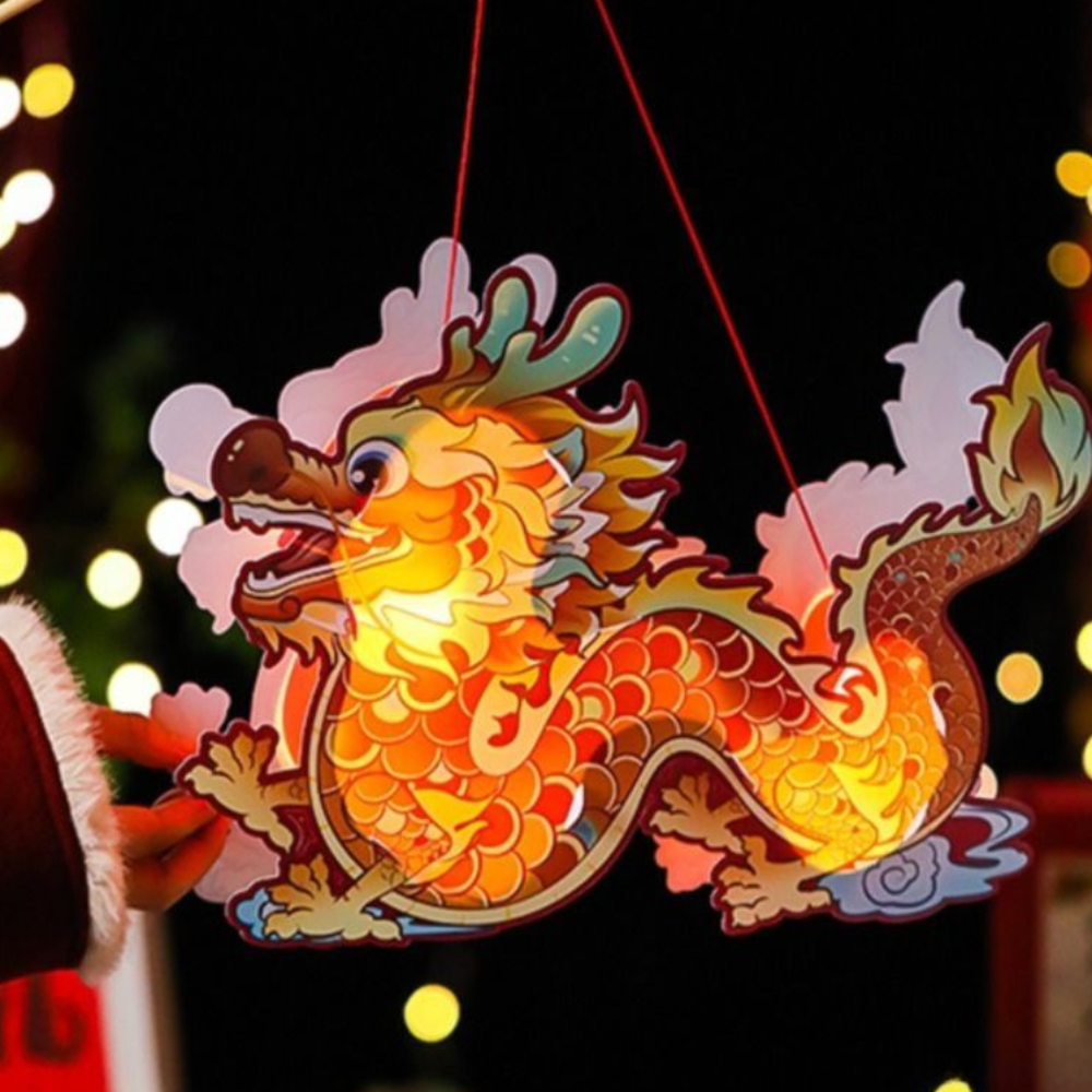 Lichtgevende Mid-Herfst Draak Dans Lantaarn Cartoon Creativiteit Chinese Stijl Draak Lamp Festival Draagbare Handheld Draak Lantaarn