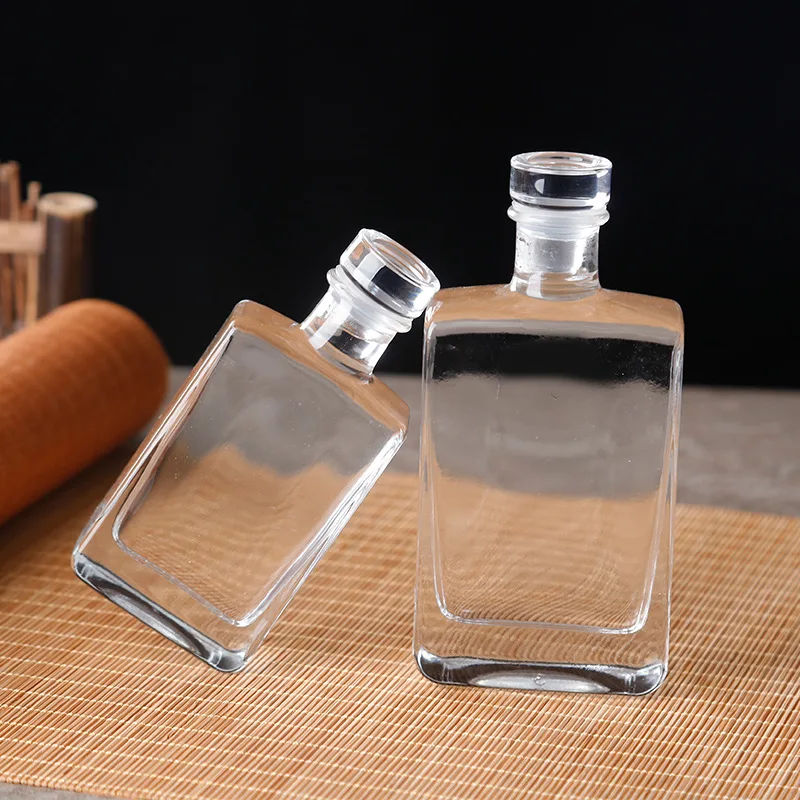 Drank Glazen Alcohol Fles 100ML Loodvrij Whisky Karaf Wijnglazen Fles met Stop Luchtdicht Sake Set Bar accessoires