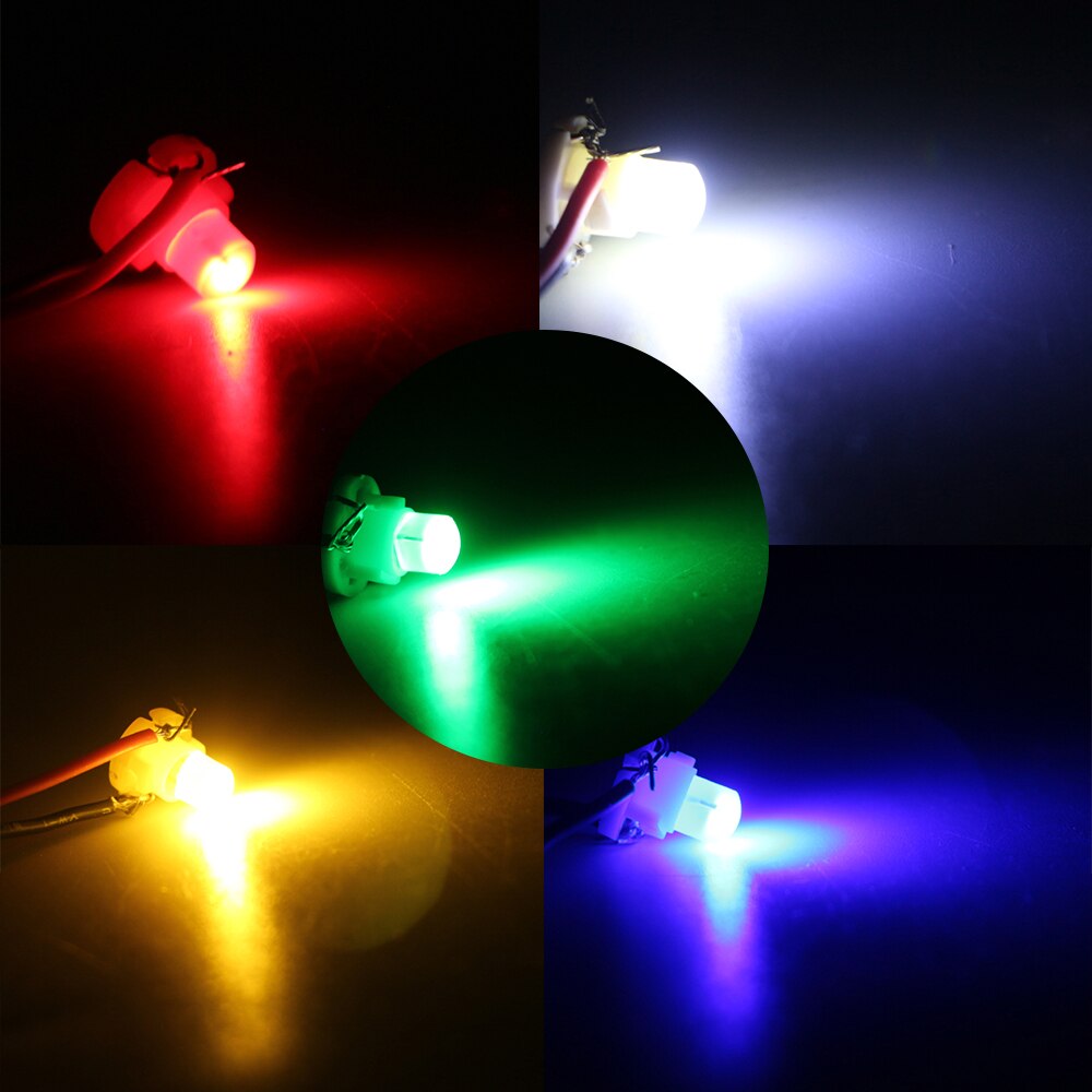 10 stuks  t4.2 cob 1 smd led dashboard instrumentenpaneel licht autolamp zij-indicator interieur wit rood amber groen