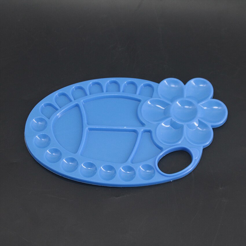Non-Stick Paint Palette Artist Painting Mixing Tray Palette With Handle,Flower Shape Easy Clean Art Palette for Acrylic Painting