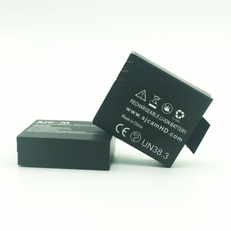 2 pièces SJCAM batterie 3.7V Li-ion 900mAh batterie de secours rechargeable pour SJCAM SJ4000 SJ5000 SJ5000X Elite M10 WiFi caméra d'action