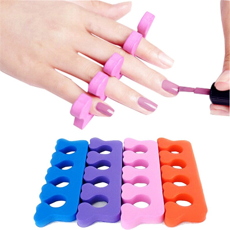 100 pcs Soft Finger Toe Separator Tool Nail Art Pedicure Manicure product b#