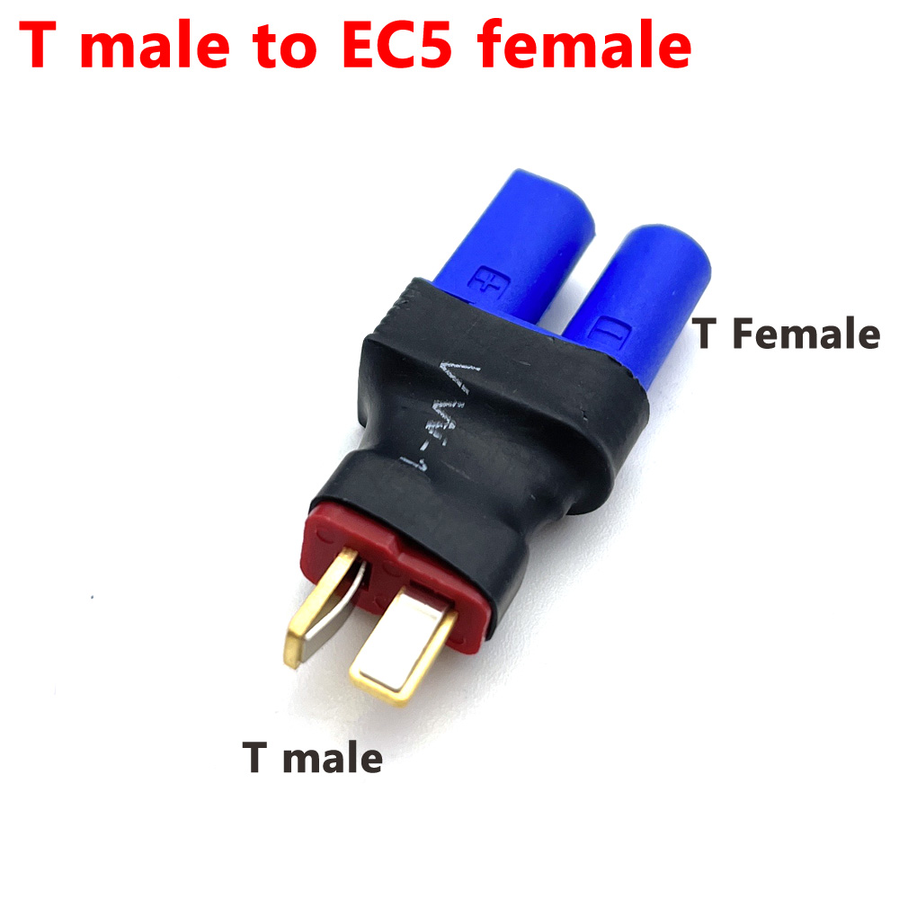 Adaptador EC5 a XT60 XT90 TRX T, conectores hembra/macho, piezas de Control de batería Lipo RC, conector DIY, 1 Uds.: Morado