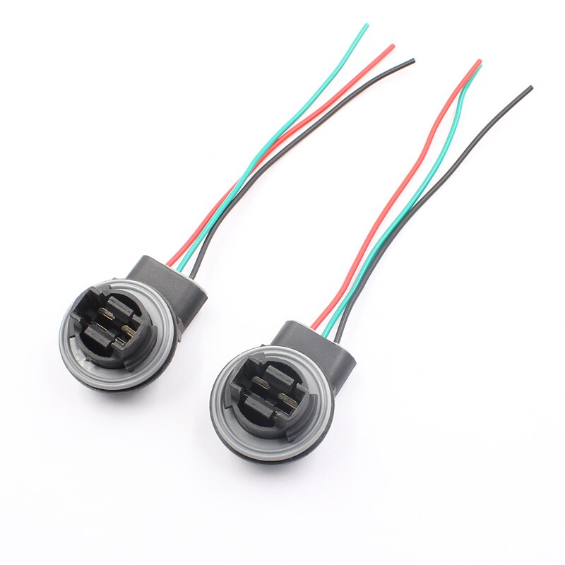 Fsylx 2x 3157 led bil auto glödlampor uttag sele pluggar adaptrar för utbyte extra blinkers signalljus lampor