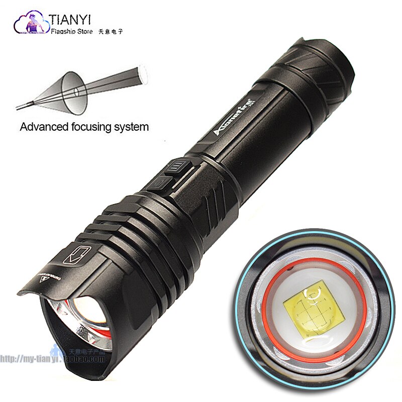 LED high-power telescopic focusing lighting flashlight Support USB rechargeable aluminum alloy searchlight flashlight