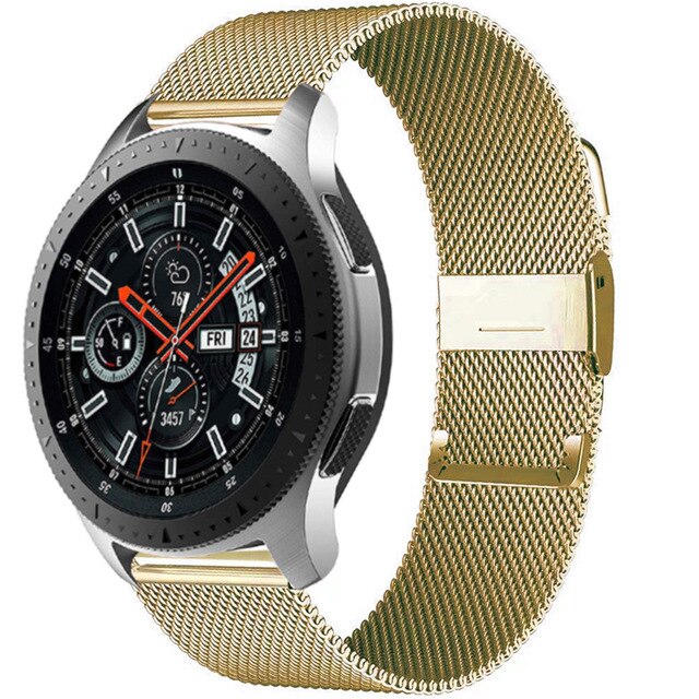 Milanese Band Voor Sumsang Galaxy Horloge 3 Galaxy Horloge Actieve 2 40/44Mm Metaal Rvs 20Mm 22Mm Riem Voor Huawei Horloge: Gold / 22mm