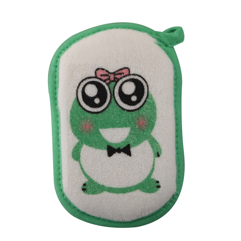 Baby Bad Spons Voor Kids Kinderen Peuters Pasgeborenen Volwassenen Cleaningtowel Borstel Zachte Bad Schuim Douche Spons: Princess frog