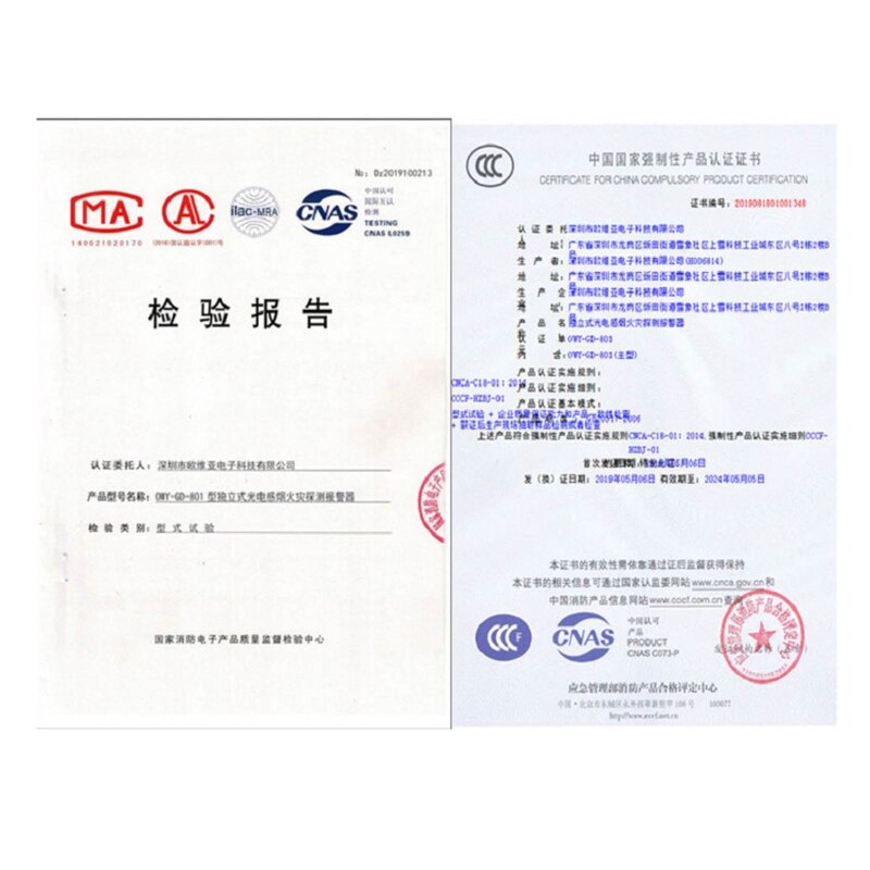 Fire Alarms Smoke Detector Battery Operated Smoke Alarm with Loud Alarm 85dB Compatible with Hotel Restaurant House