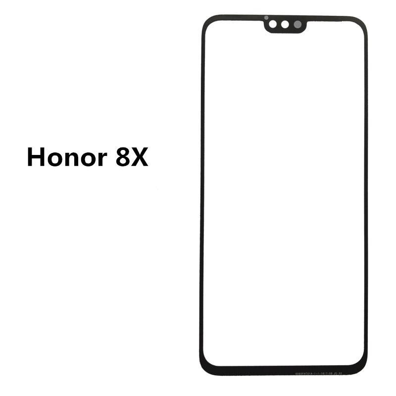 Honor8x tela exterior para huawei honor 8x painel de toque frontal display lcd para fora da lente vidro capa reparo do telefone substituir peças