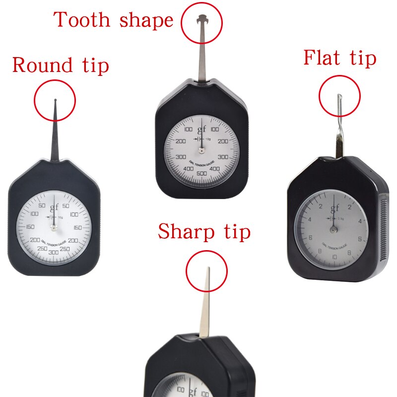 500G Handheld Orthodontische Kracht Gram Gauge Dubbele Naald